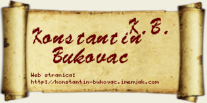 Konstantin Bukovac vizit kartica